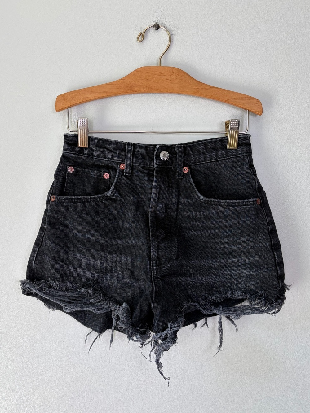 Zara Black Denim Jean Shorts